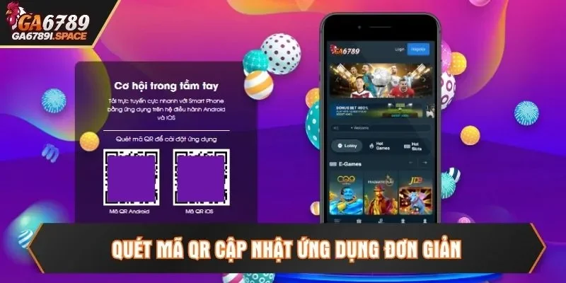 Quét mã QR cập nhật ứng dụng đơn giản